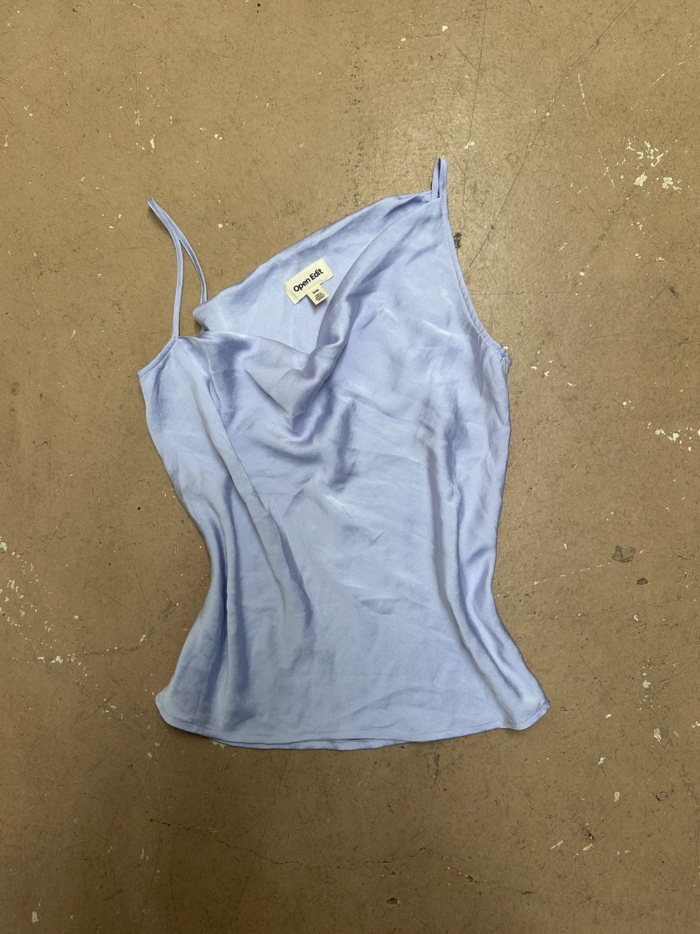 Light Lavender Cowl Neck Satin Cami Top